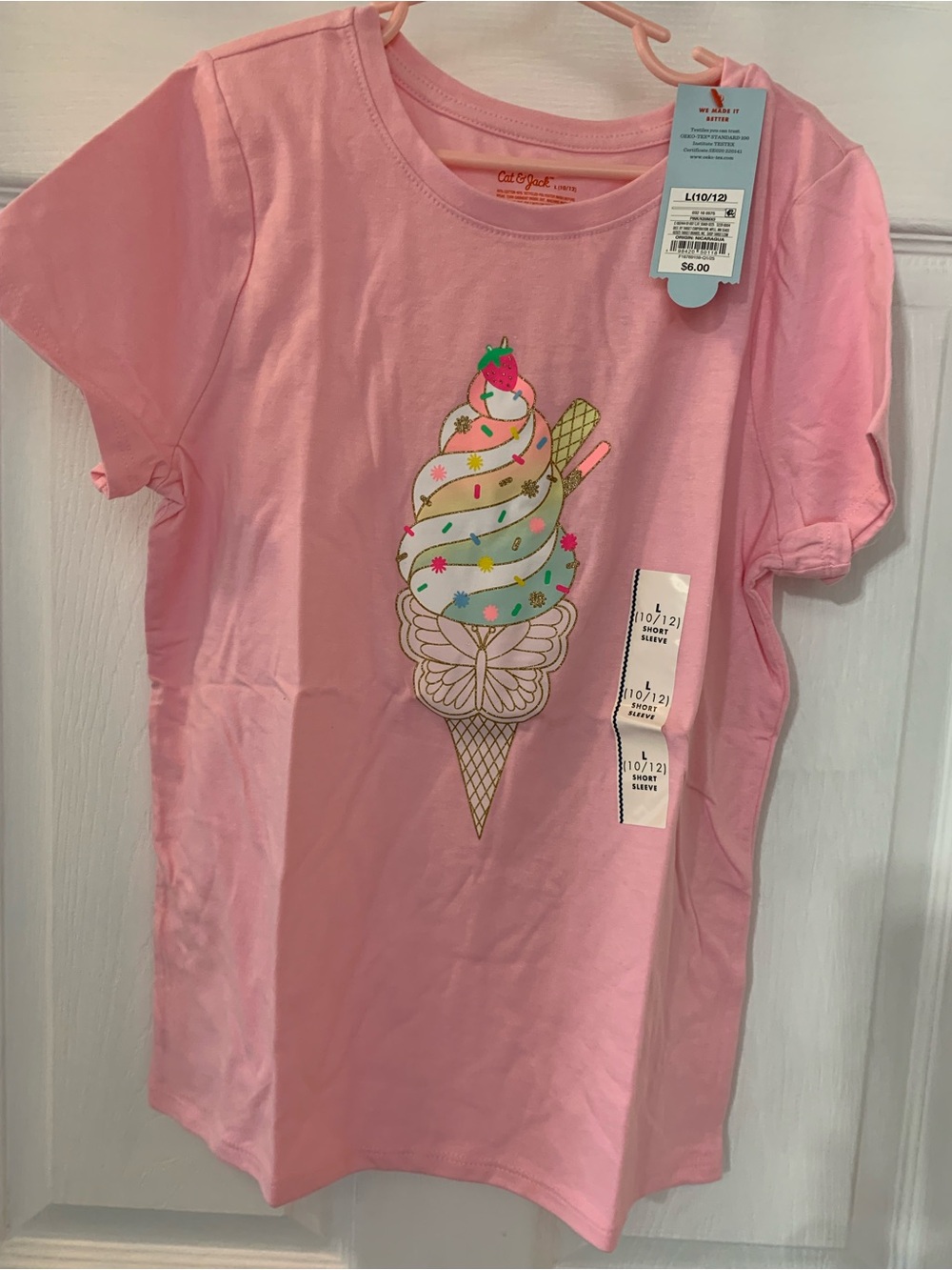 Cat & Jack NWT’s girl’s size large 10/12 graphic tee